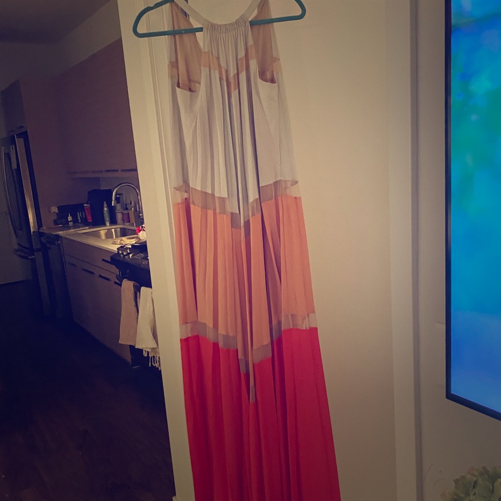 bcbg maxi multi colar dress